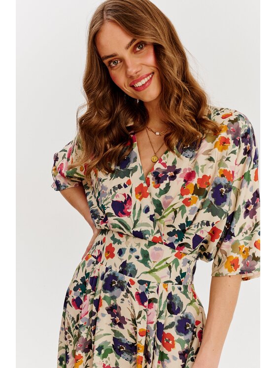 NAOKO NAOKO Každodenní šaty Golden Meadow Barevná Regular Fit