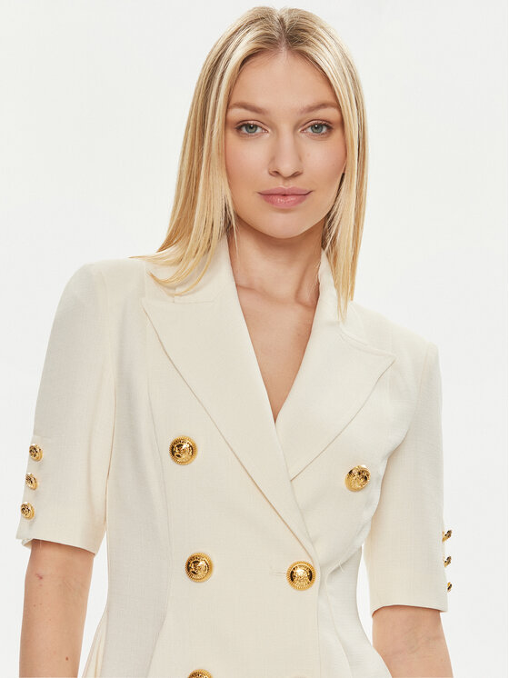 Babylon Babylon Coctailkleid S00852 Écru Regular Fit