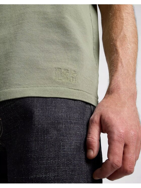 Lee Lee T-Shirt 101 Core Tee Zielony Regular Fit