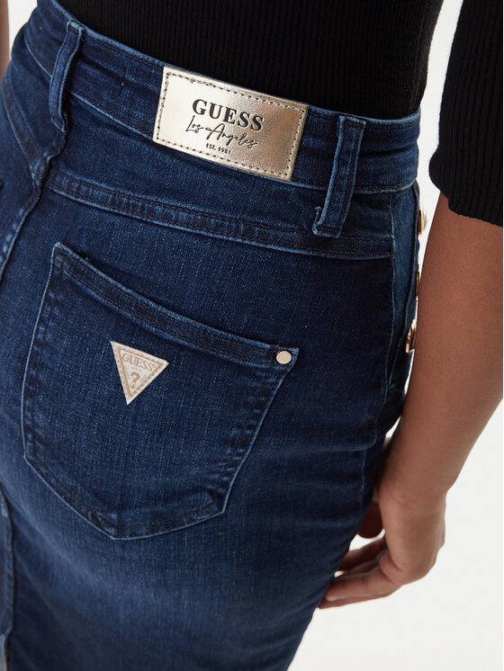 Guess Guess Φούστα τζιν W5BD1T D0791 Μπλε Regular Fit
