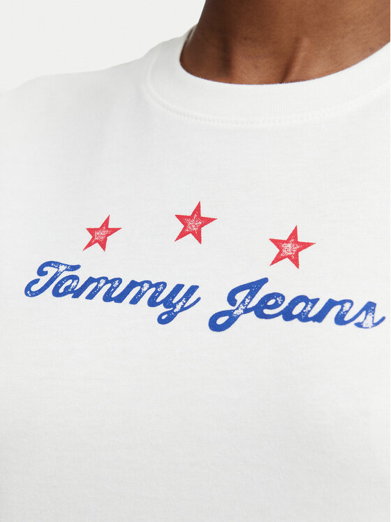 Tommy Jeans Tommy Jeans T-krekls DW0DW23481 Balts Regular Fit