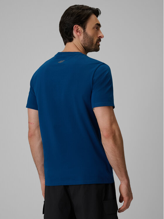 4F 4F T-Shirt TREKKING Turkusowy Regular Fit