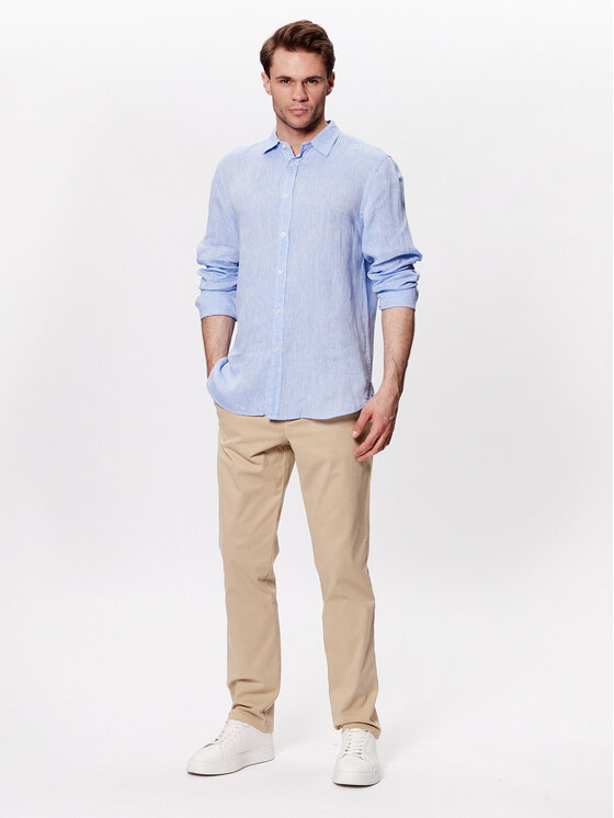 United Colors Of Benetton United Colors Of Benetton Auduma bikses 4DKH55I18 Bēšs Slim Fit