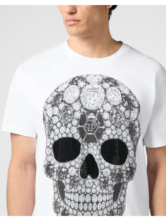 PHILIPP PLEIN PHILIPP PLEIN T-Shirt 30617 Biały Regular Fit