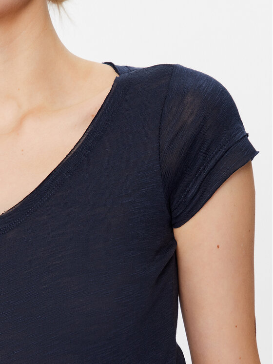 Sisley Sisley T-krekls 3TNHL4007 Tumši zils Regular Fit