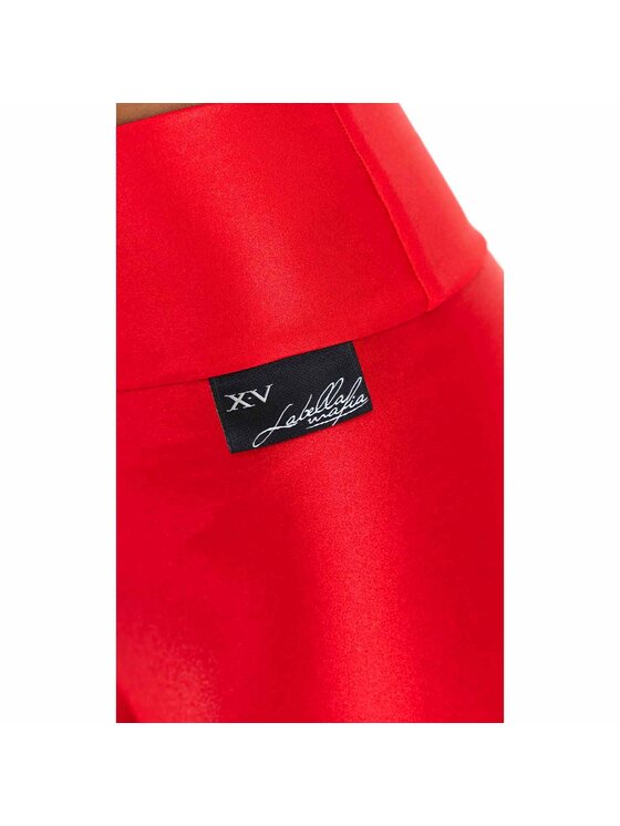 LaBellaMafia LaBellaMafia Legginsy LABELLAMAFIA LEGGING 2013-2015 RED Czerwony Regular Fit