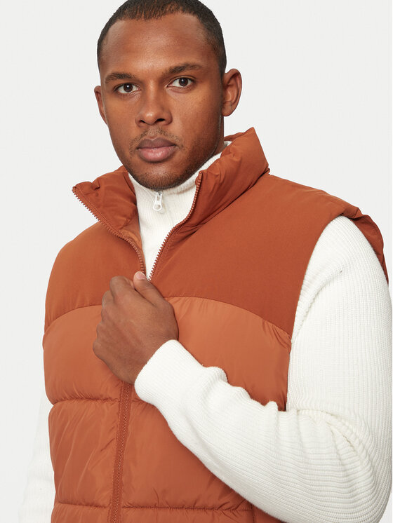 Jack&Jones Jack&Jones Brezrokavnik Moon 12256860 Rjava Regular Fit