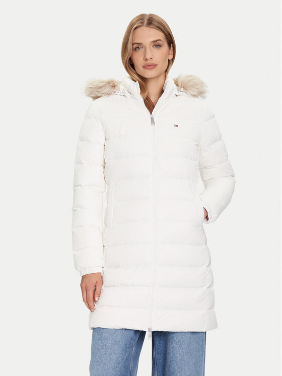 Tommy Jeans Tommy Jeans Cappotto invernale Essential DW0DW18864 Écru Slim Fit