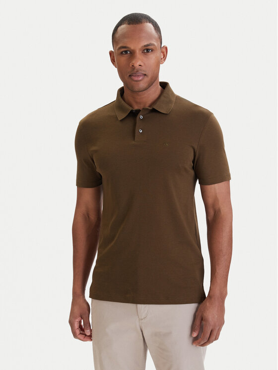 Calvin Klein Tricou polo LV04LB276G Verde Regular Fit