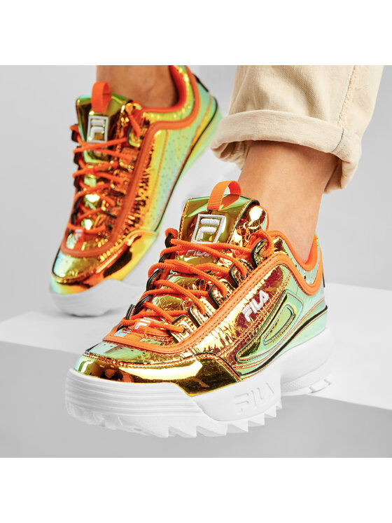 Fila Disruptor I Blanc Rose Orange I Chaussure Femme