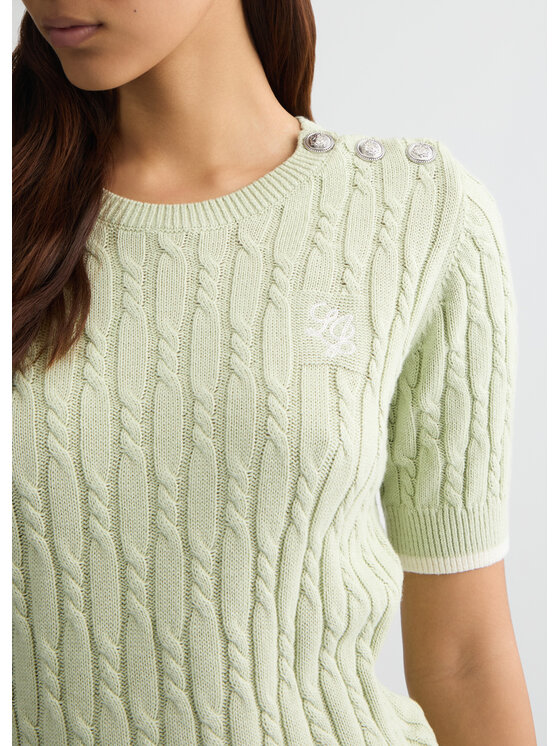 Liu Jo Liu Jo Sweter WA5117MS016C3675 Zielony Regular Fit