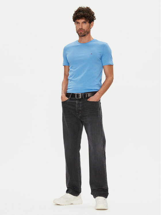 Tommy Jeans Tommy Jeans Tričko Jaspe DM0DM20363 Modrá Slim Fit