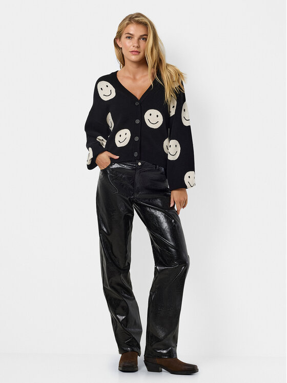 Noisy May Noisy May Pantaloni in similpelle Kane 27031820 Nero Regular Fit