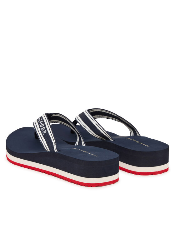 Tommy Hilfiger Tommy Hilfiger Žabky Flag Print FW0FW09195 Tmavomodrá