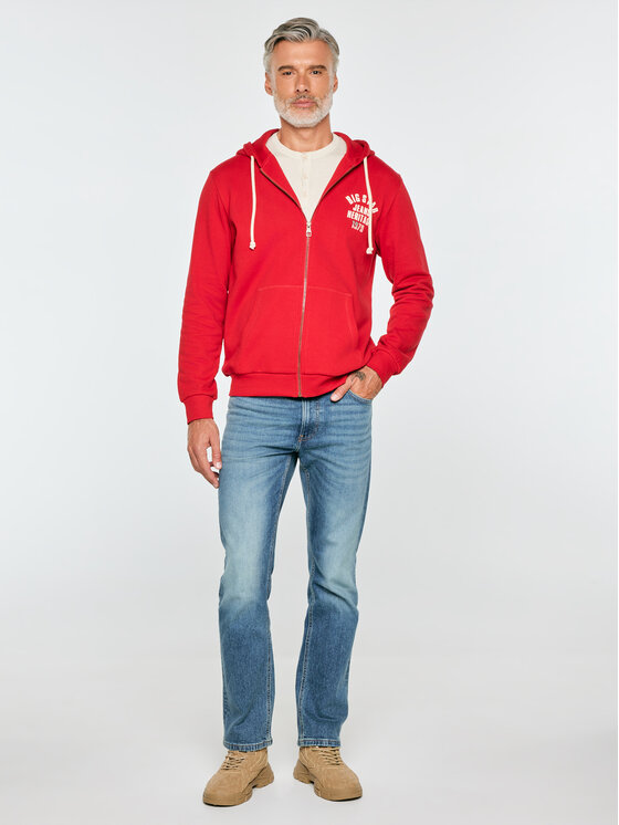 BIG STAR BIG STAR Bluza ERWIN Czerwony Basic Fit