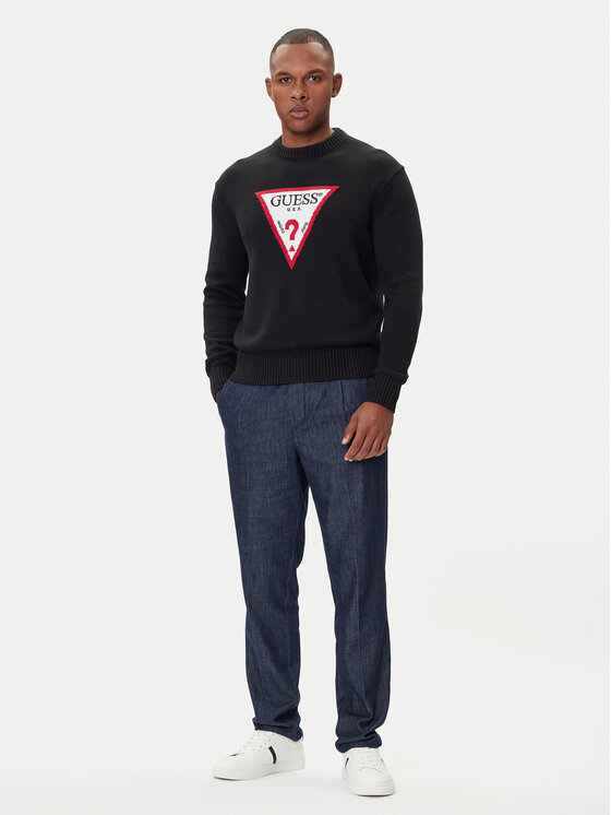 Guess Jeans Guess Jeans Džemper M4BR32 Z3HM1 Crna Regular Fit
