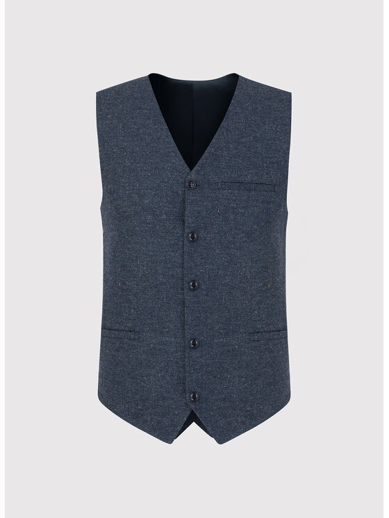 Pako Lorente Pako Lorente Kamizelka P22WP-8X-041 Granatowy Slim Fit