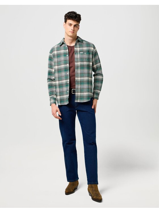 Wrangler Wrangler T-shirt 112371490 Marrone Regular Fit