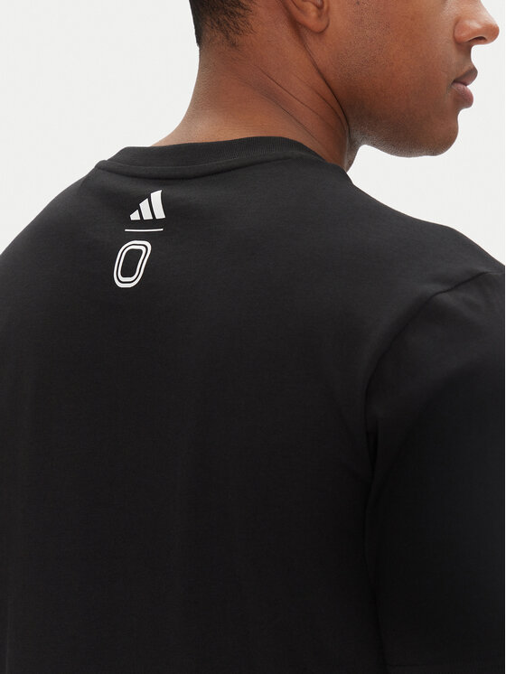 adidas adidas Тишърт Overtime Spring Graphic JM0291 Черен Regular Fit