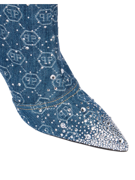 PHILIPP PLEIN PHILIPP PLEIN Kozaki 28988 Błękitny