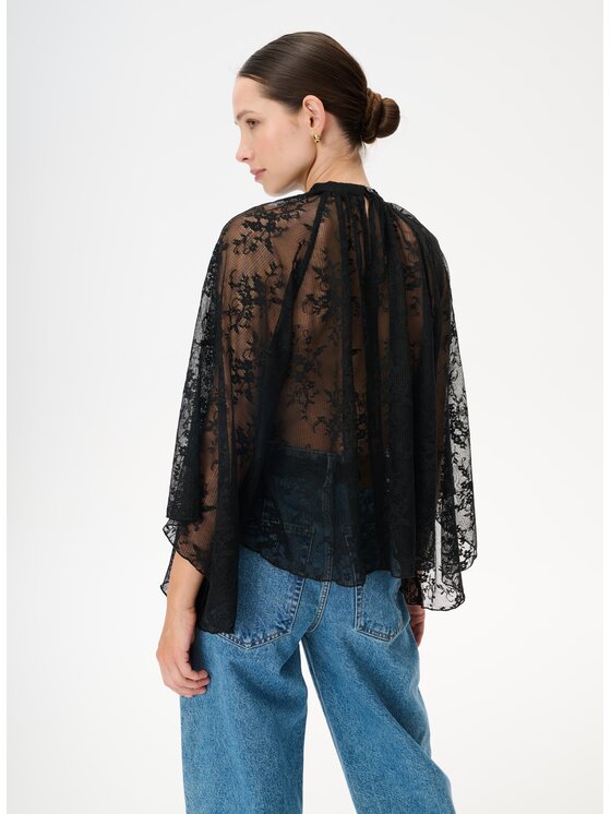 LEBRAND LEBRAND Bluzka Paloma Czarny Regular Fit