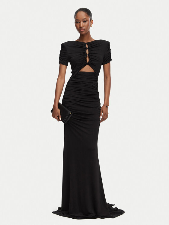 Babylon Babylon Φόρεμα βραδινό MF0200 Μαύρο Slim Fit