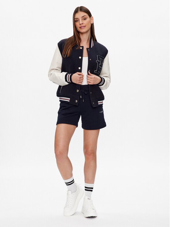 Tommy Hilfiger Tommy Hilfiger Sportske kratke hlače 1985 WW0WW38348 Tamnoplava Relaxed Fit