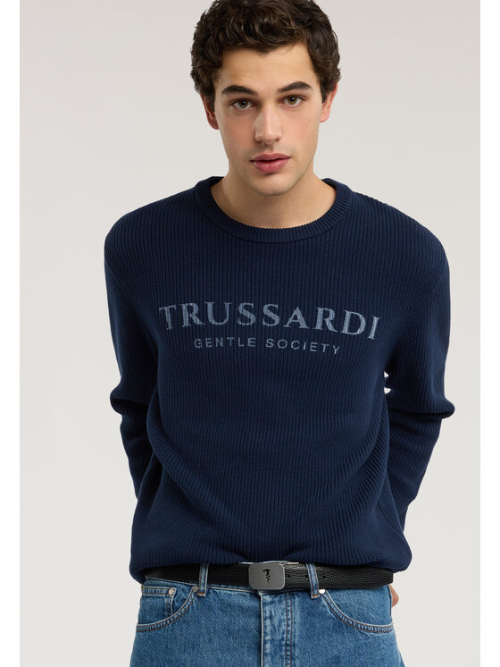 Trussardi Trussardi Sweter M0478000052N034 Niebieski jasny Regular Fit