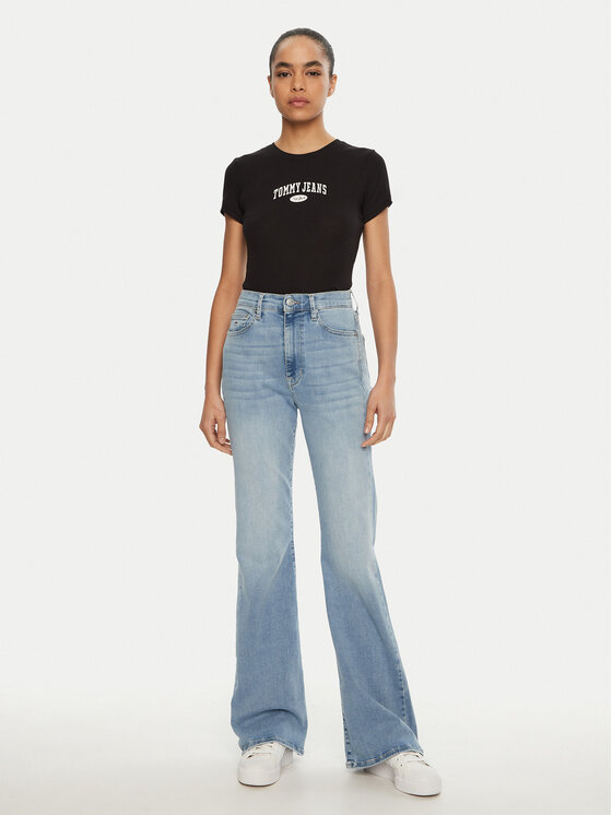Tommy Jeans Tommy Jeans Majica DW0DW19435 Črna Slim Fit
