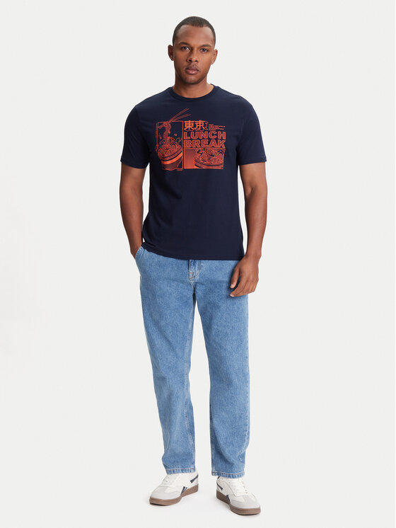 United Colors Of Benetton United Colors Of Benetton T-Shirt 3I1XU10A4 Granatowy Relaxed Fit