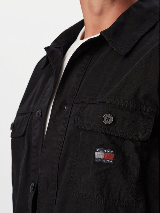 Tommy Jeans Tommy Jeans Marškinių švarkas DM0DM23919 Juoda Regular Fit