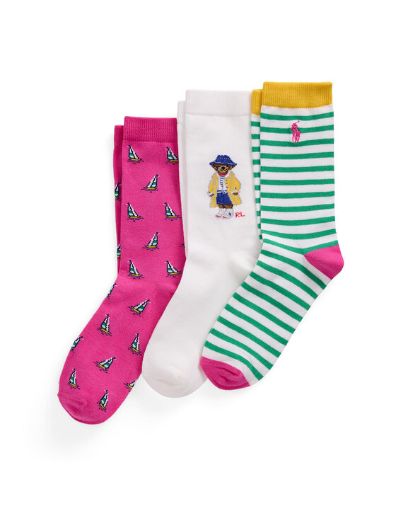Set de 3 perechi de șosete lungi pentru copii Polo Ralph Lauren 448969097001 Colorat