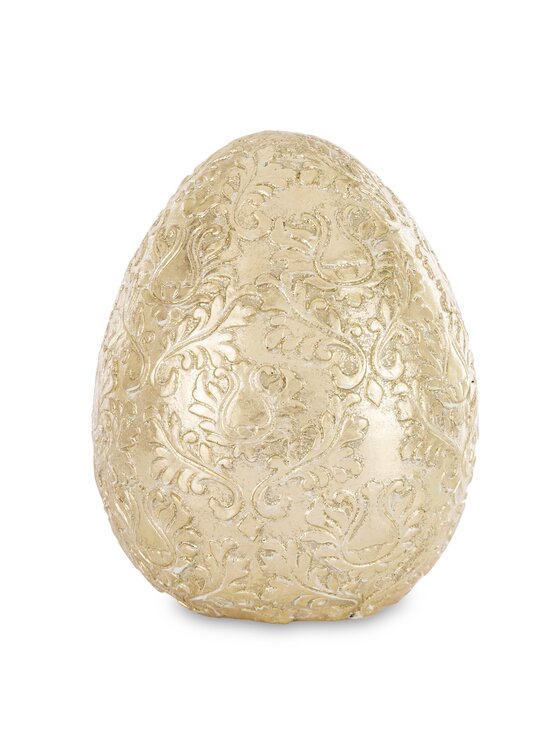 MIAhome MIAhome Figurka jajko 18x14x14 cm SONA-2 z ornamentem Złoty