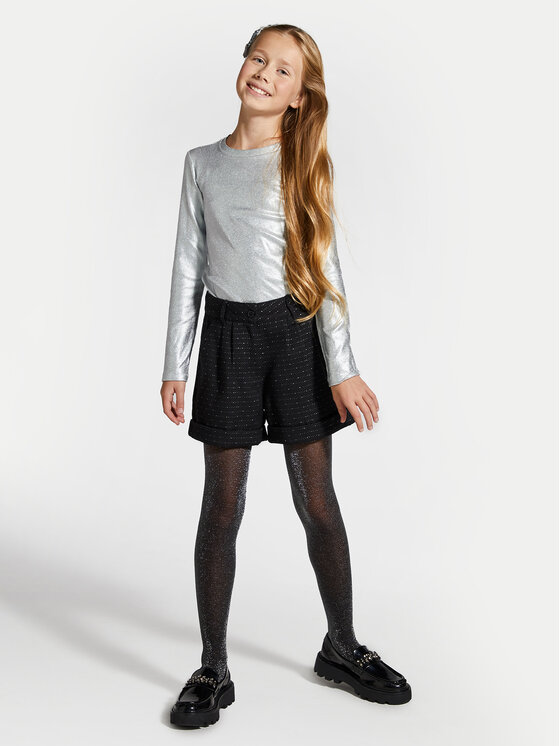 Coccodrillo Coccodrillo Pantalon scurți din material ZC4119401EPG Negru Regular Fit