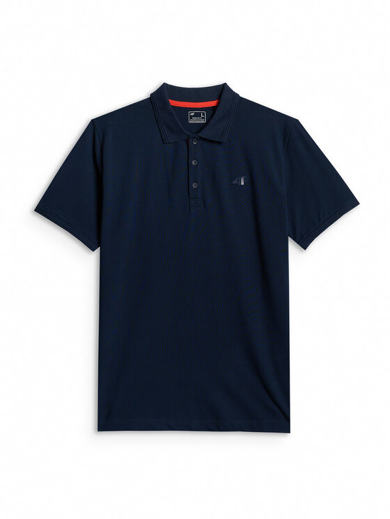 4F 4F Polo ESSENTIAL 3 Granatowy Regular Fit