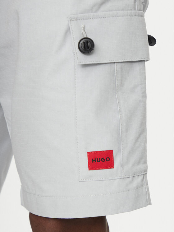HUGO HUGO Medžiaginiai šortai Garlio 50510594 Pilka Regular Fit