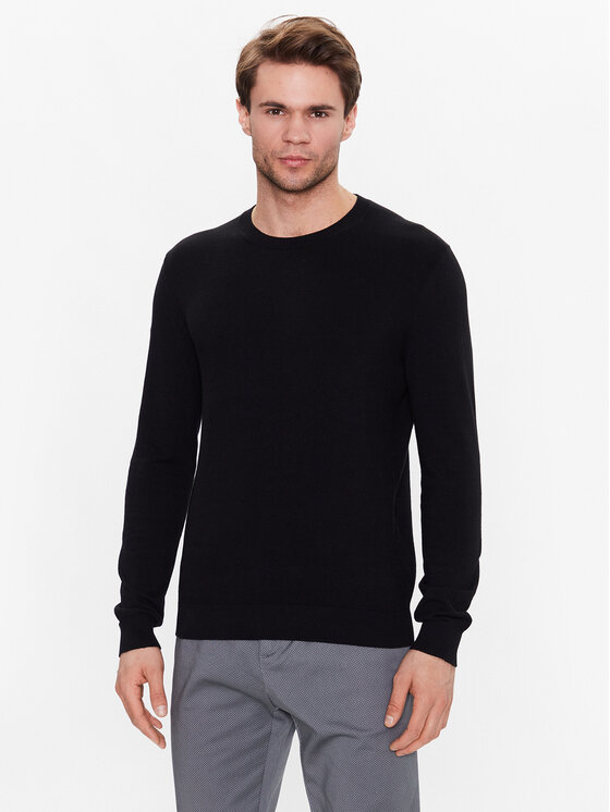 Sisley Sveter 10F2S1C78 Čierna Regular Fit