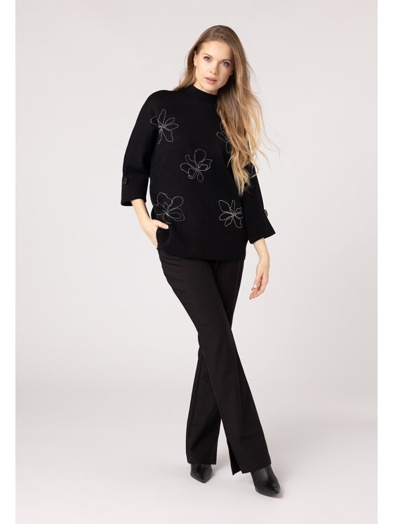 QUIOSQUE QUIOSQUE Svetr QUIOSQUE 6VD004299 Černá Regular Fit