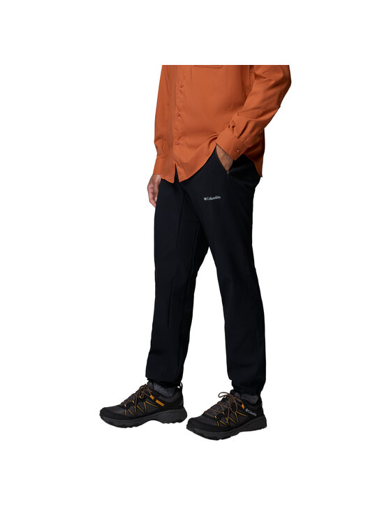 Columbia Columbia Spodnie outdoor Essential Hike Brushed Back Pant Czarny Regular Fit