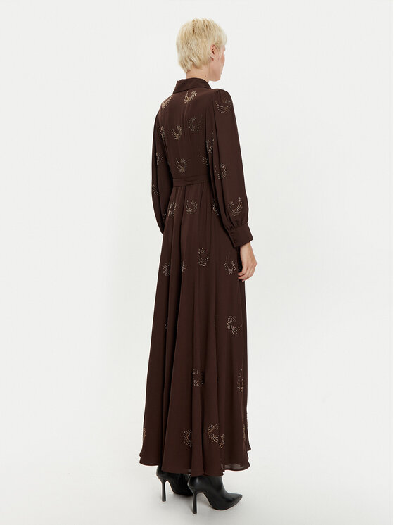 PINKO PINKO Srajčna obleka 104432 A289 Rjava Regular Fit