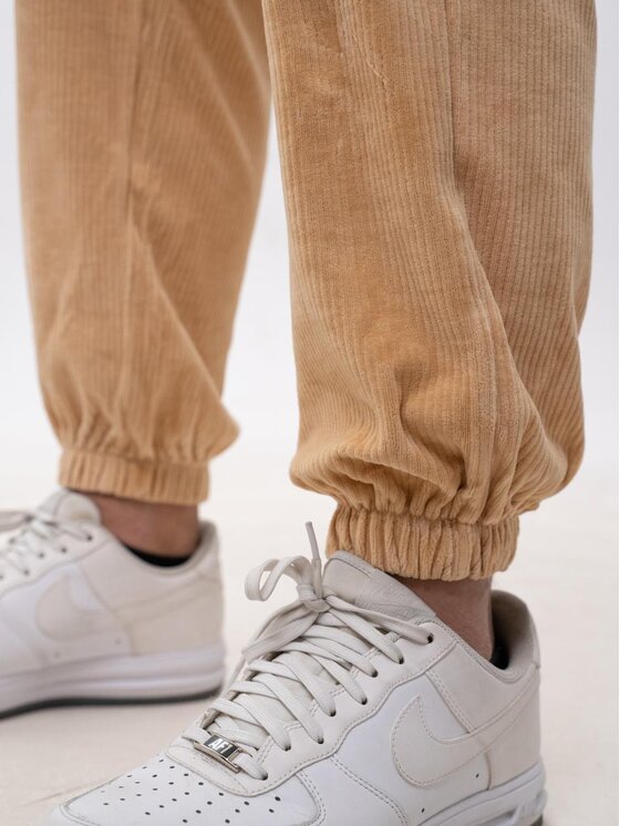 Jigga Wear Jigga Wear Spodnie materiałowe Spodnie Sztruksowe Męskie Brązowe Jigga Wear Cord copy M Brązowy Loose Fit