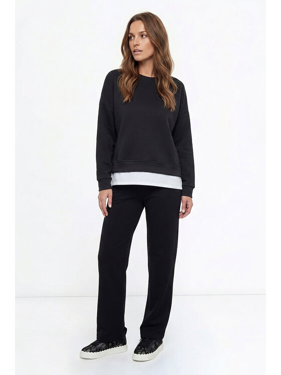 FIGL FIGL Tepláková súprava M1315 Čierna Straight Fit