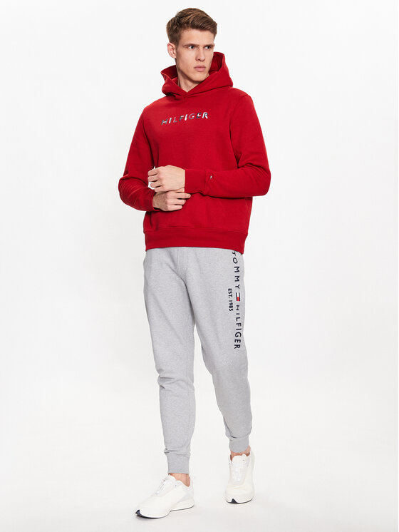Tommy Hilfiger Tommy Hilfiger Teplákové nohavice Logo MW0MW08388 Sivá Regular Fit