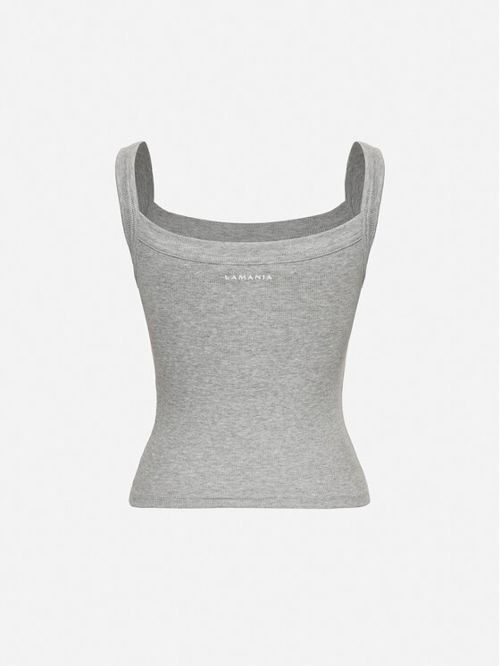 La Mania La Mania Top TESS Szary Slim Fit