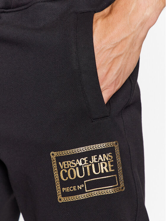 Versace Jeans Couture Versace Jeans Couture Teplákové kalhoty 75GAAT12 Černá Regular Fit