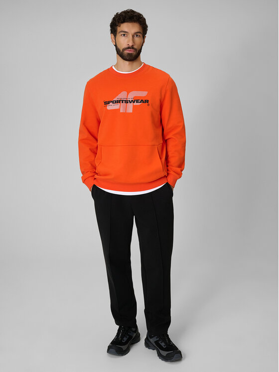 4F 4F Bluza SPORTS CLUB Pomarańczowy Regular Fit