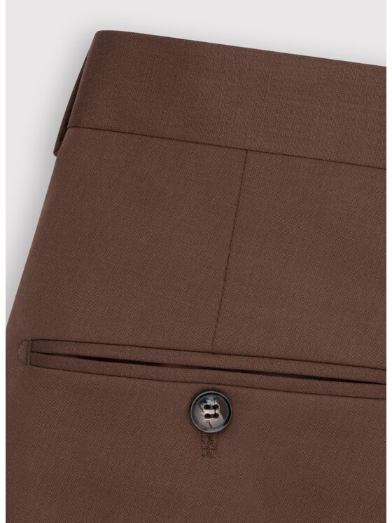 Pako Lorente Pako Lorente Spodnie garniturowe P24SF-6G-022 Brązowy Slim Fit