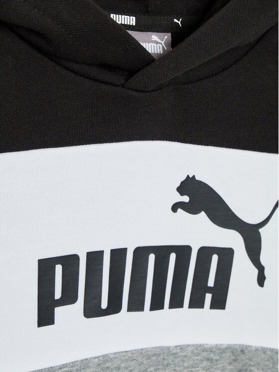 Puma Puma Mikina Essentials+ Colourblock 849081 Čierna Regular Fit