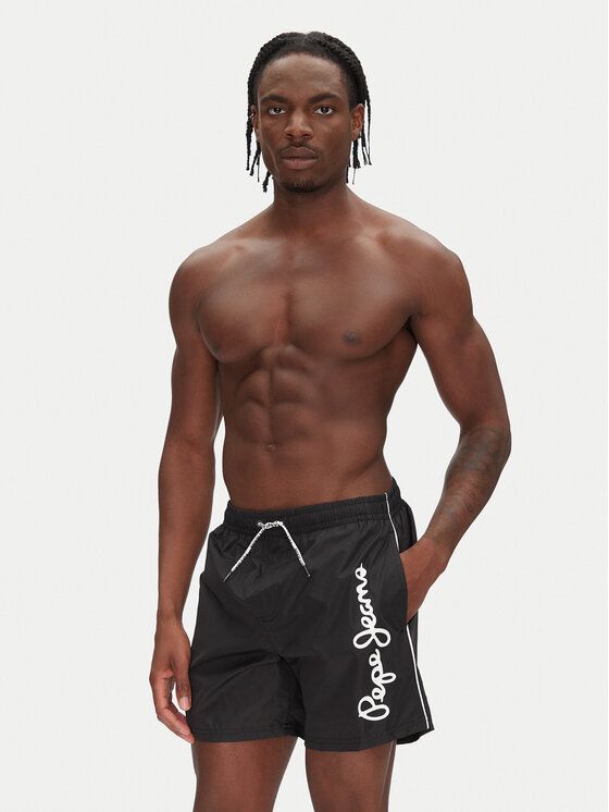 Pepe Jeans Pepe Jeans Pantaloni scurți pentru înot Logo PMB10419 Negru Regular Fit