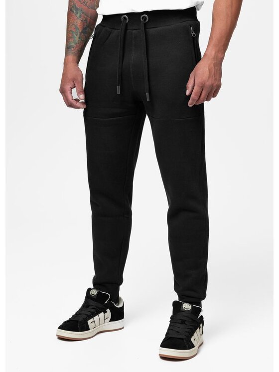 PITBULL PITBULL Spodnie dresowe SMALL LOGO HD Czarny Regular Fit